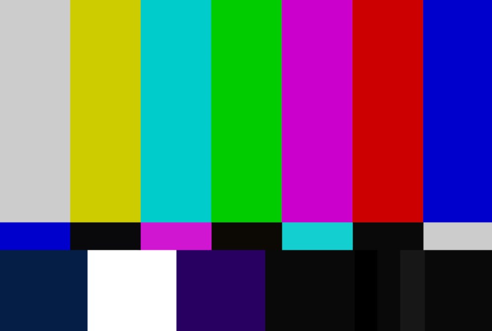 Bandes arc-en-ciel à la télévision