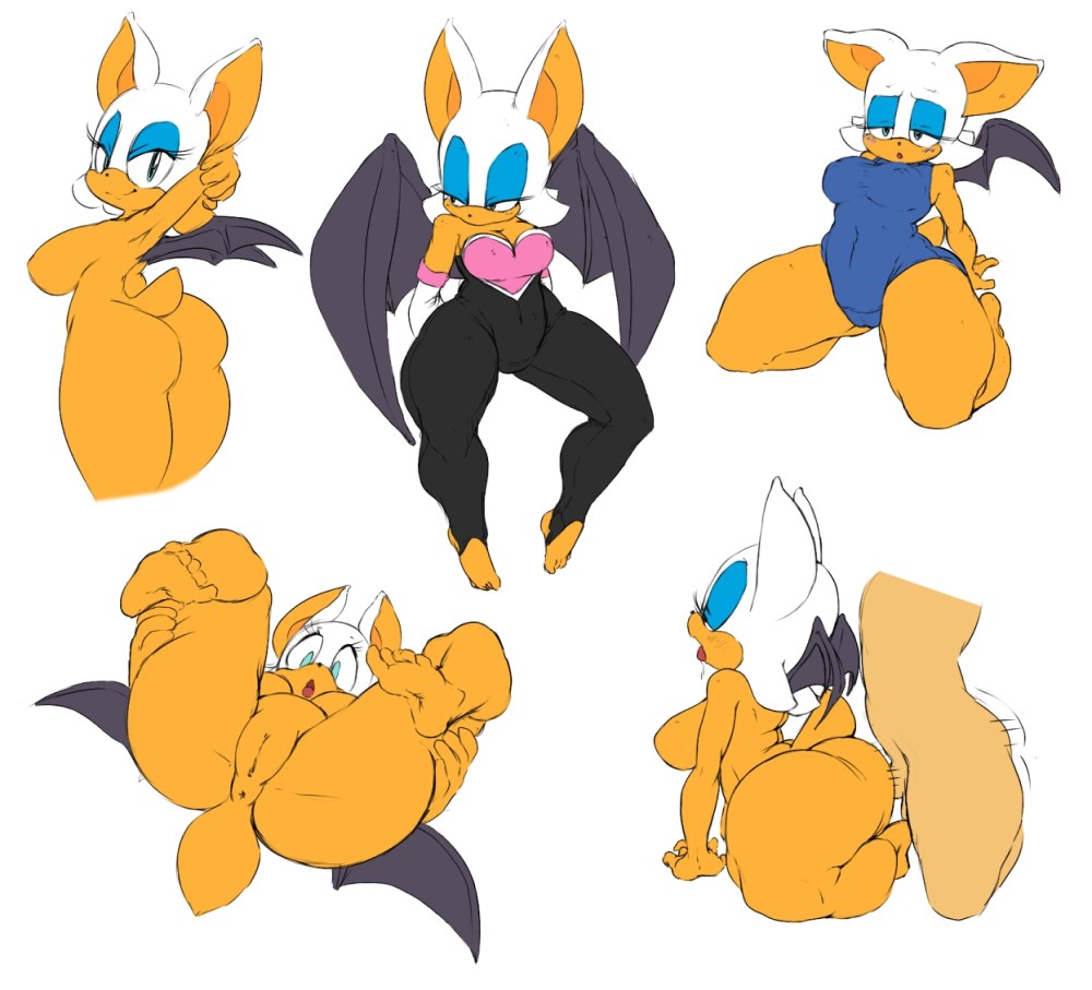 Rouge the Bat futanari agrandir d'un membre