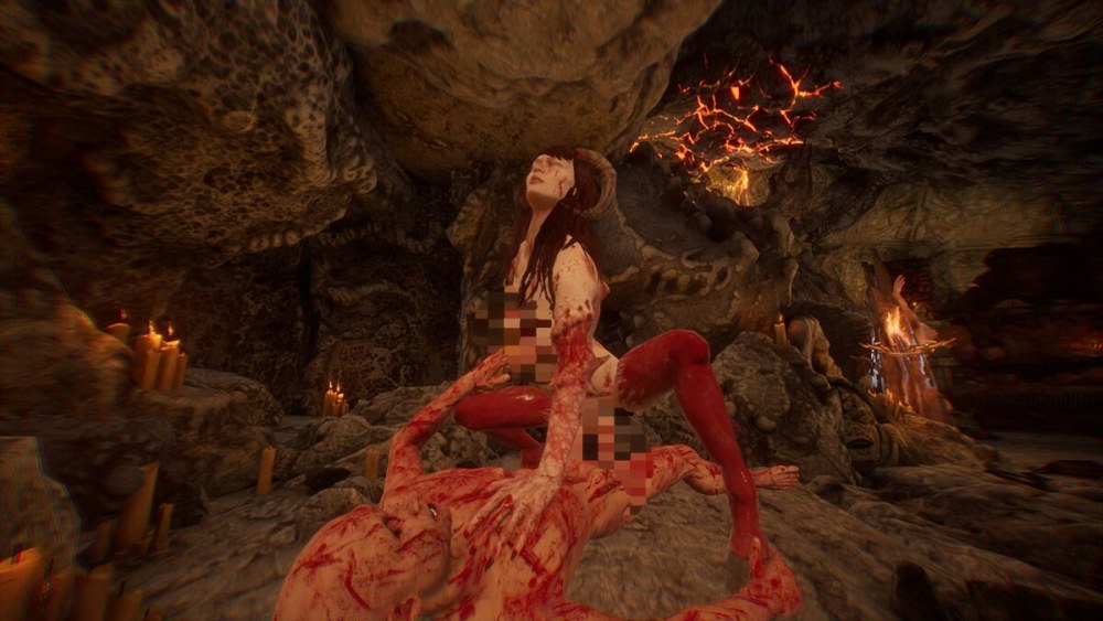 Nu dans une grotte