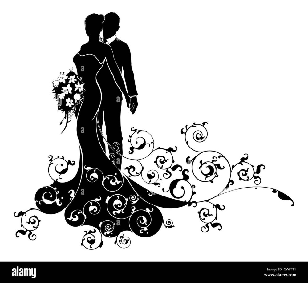 Vecteur de mariée et de marié