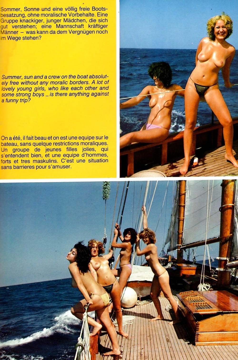 Des fêtes sur un bateau