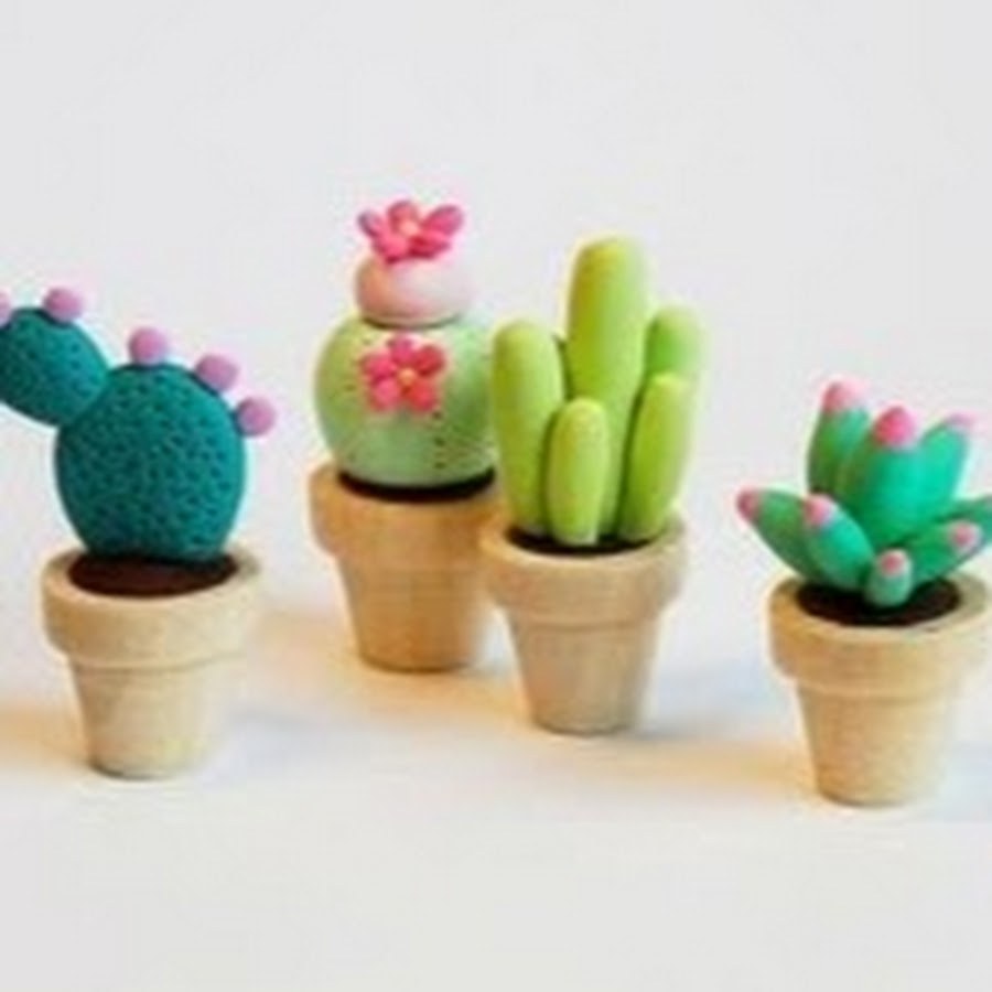 Cactus dans un pot de plastine