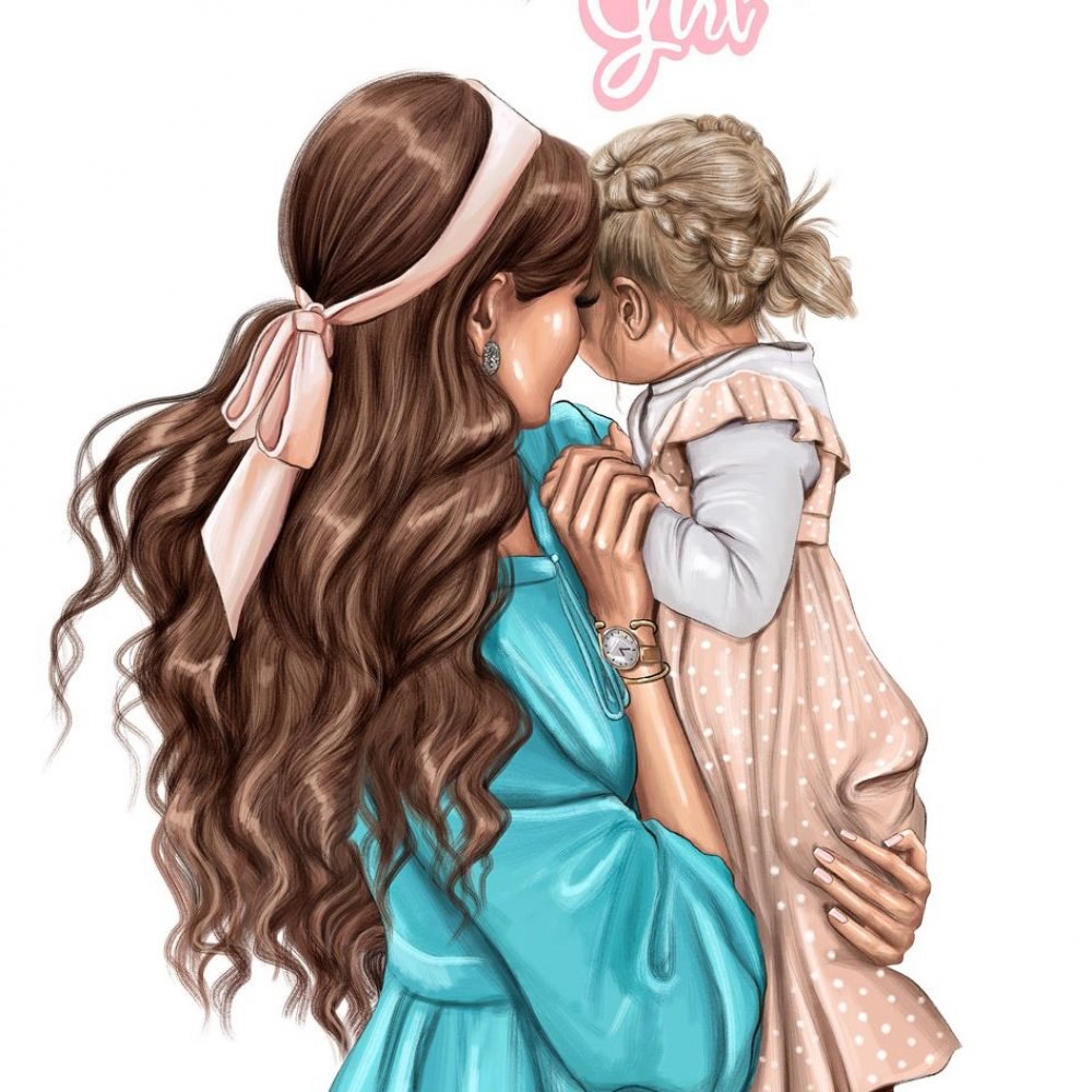 Fille avec art enfant