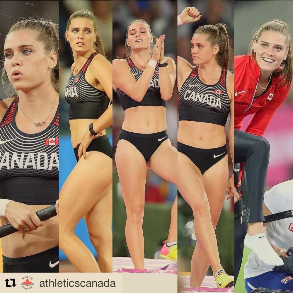 Canadian saut avec six Alisha Newman