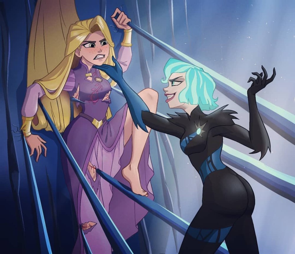 Raiponce ensoleillée et lune Cassandra