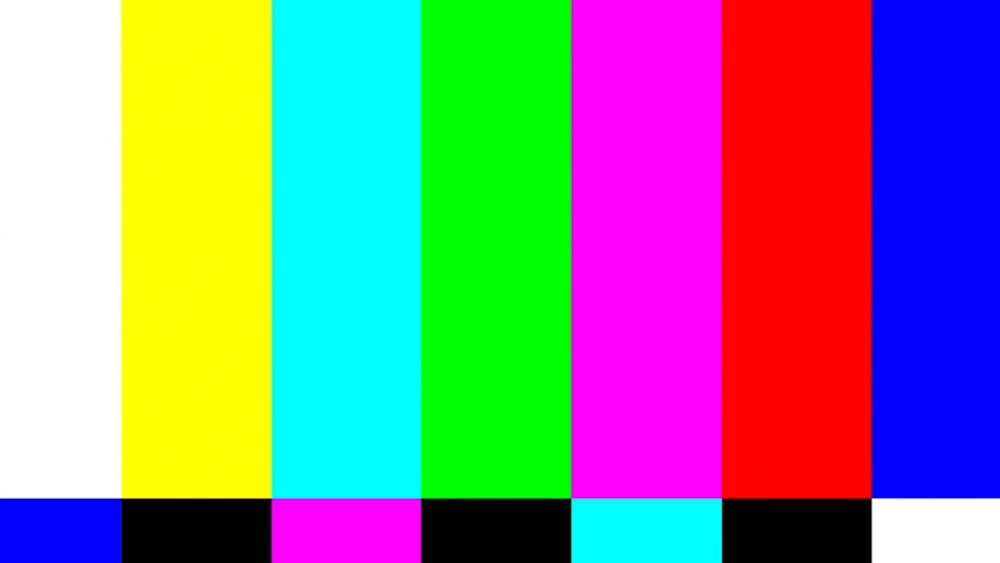 Bandes colorées à la télévision