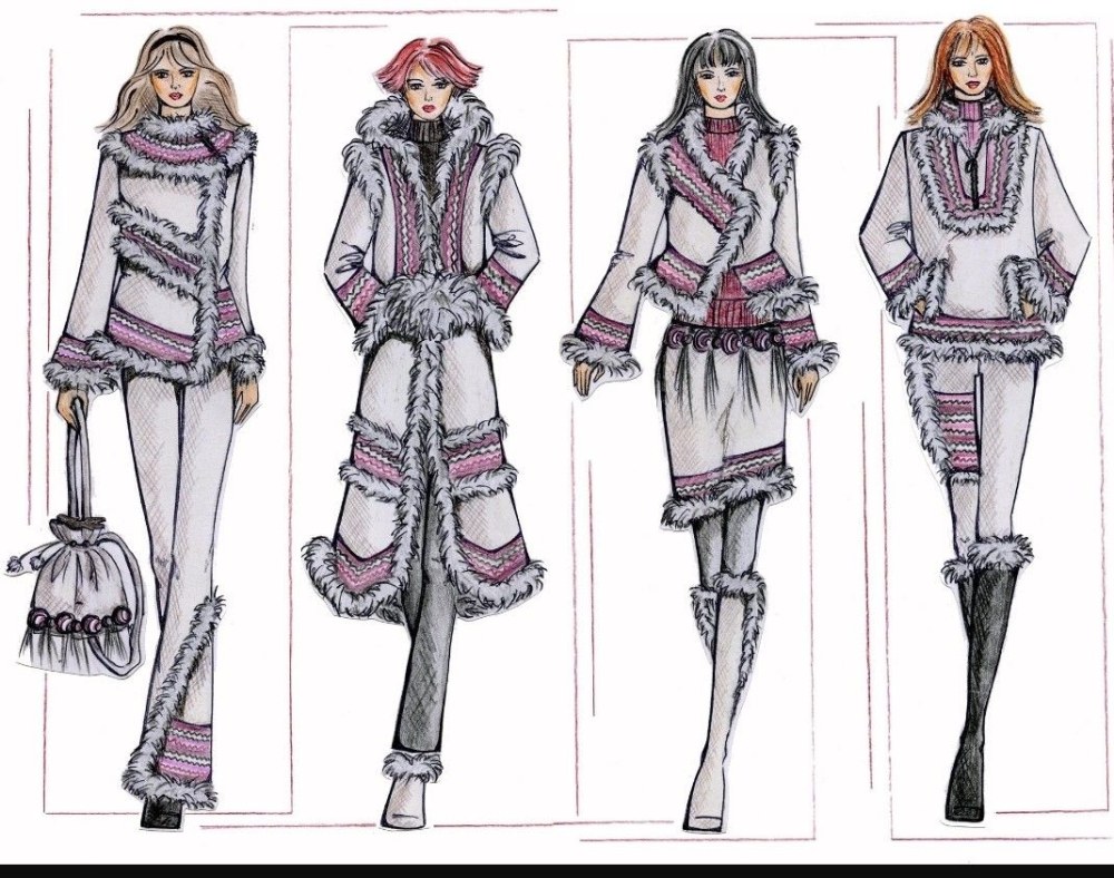 Sketch du modèle de vêtements