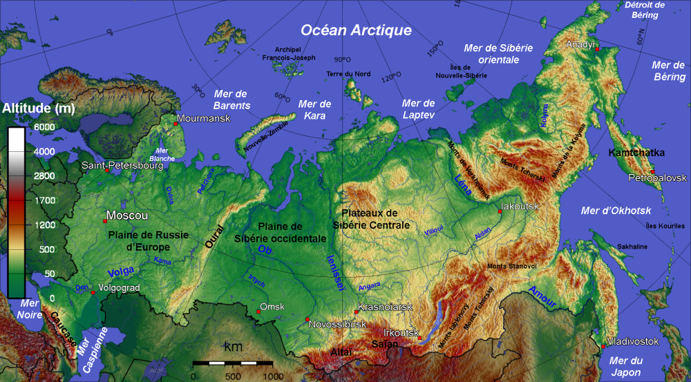Carte russe en français