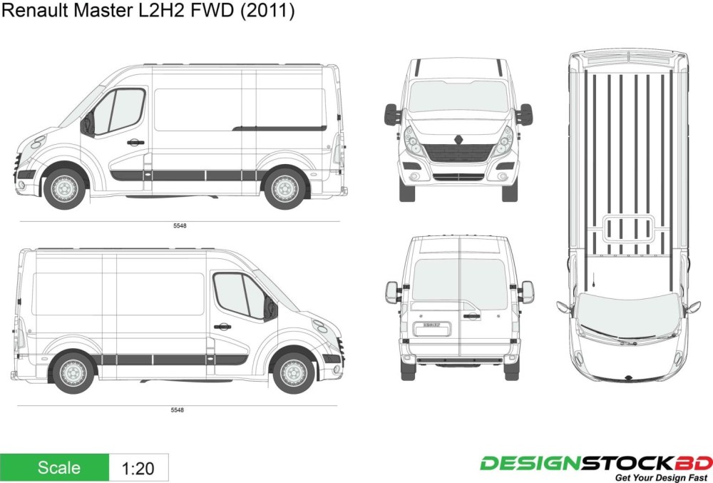 Dimensions Renault Master L2H2