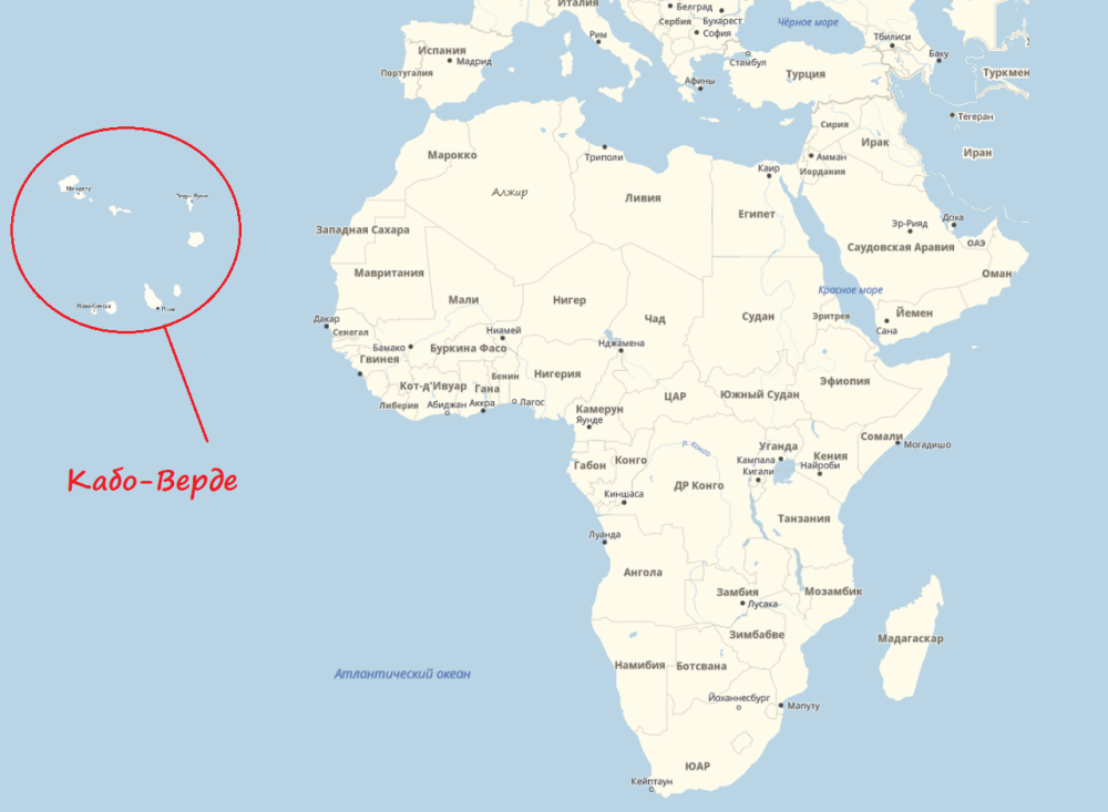 Kabo Werde State sur la carte