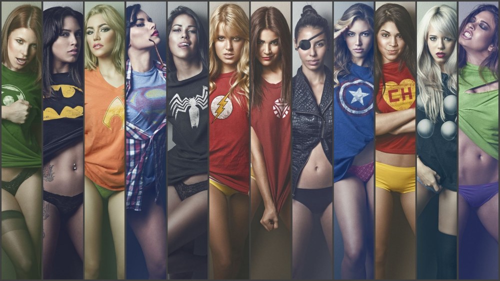 Filles en super-héros t-shirts