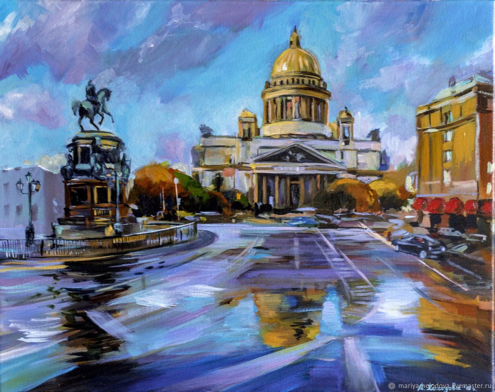 Cathédrale de Peter Isakievsky avec photo d'huile