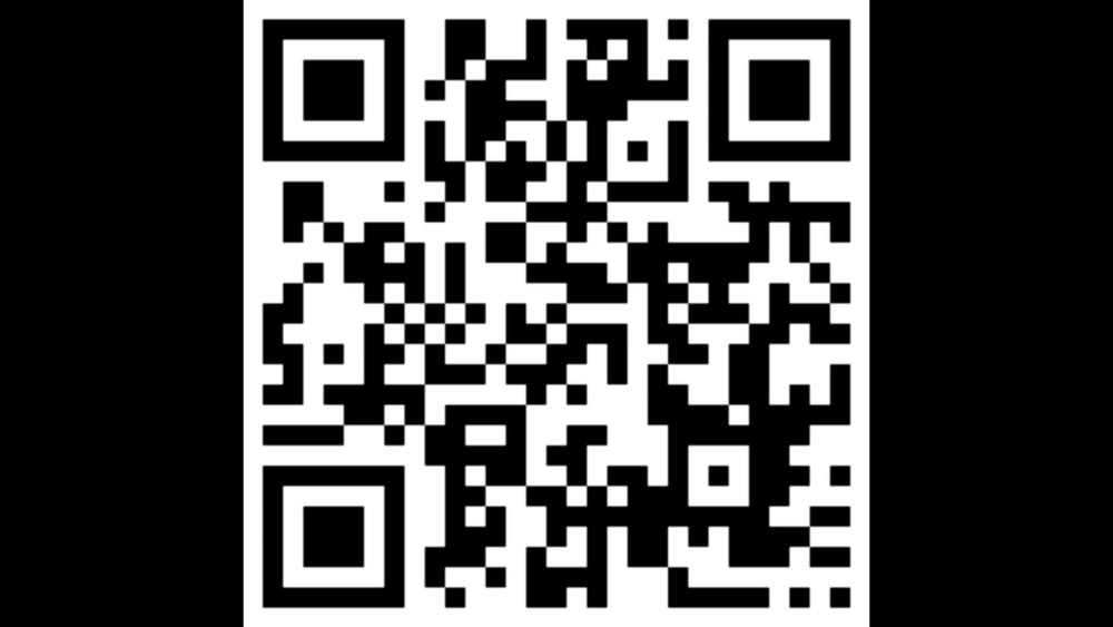 Code QR sur fond noir