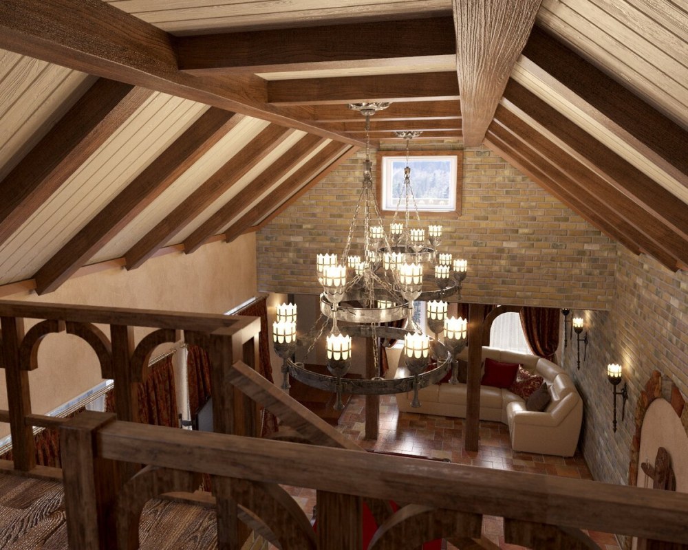 Plafond de style alpin