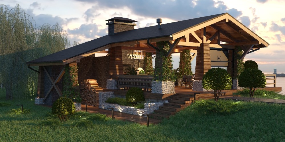 Maison dans le style de Chalet One-Story Interior