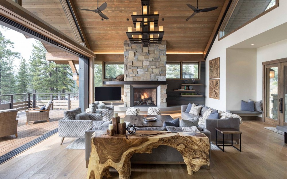 Intérieur du chalet Fahverk de l'étage