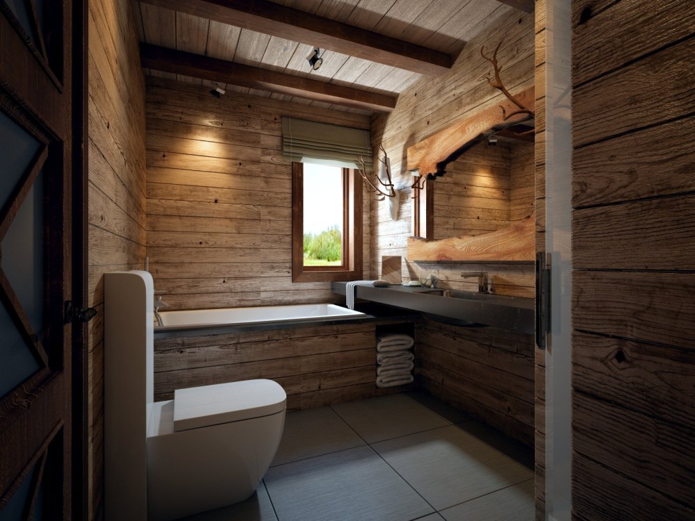 Salles de bain dans le style du chalet