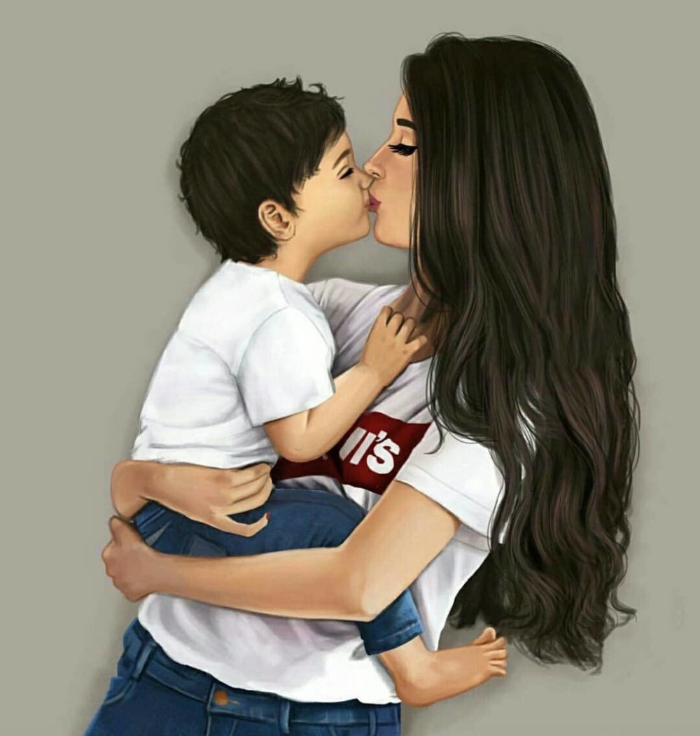 Fille avec art enfant
