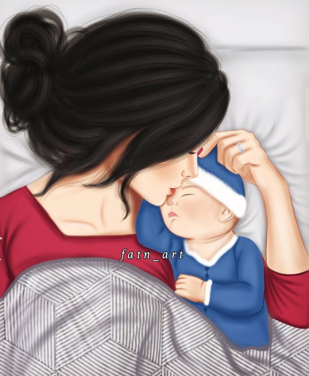Fille avec art enfant