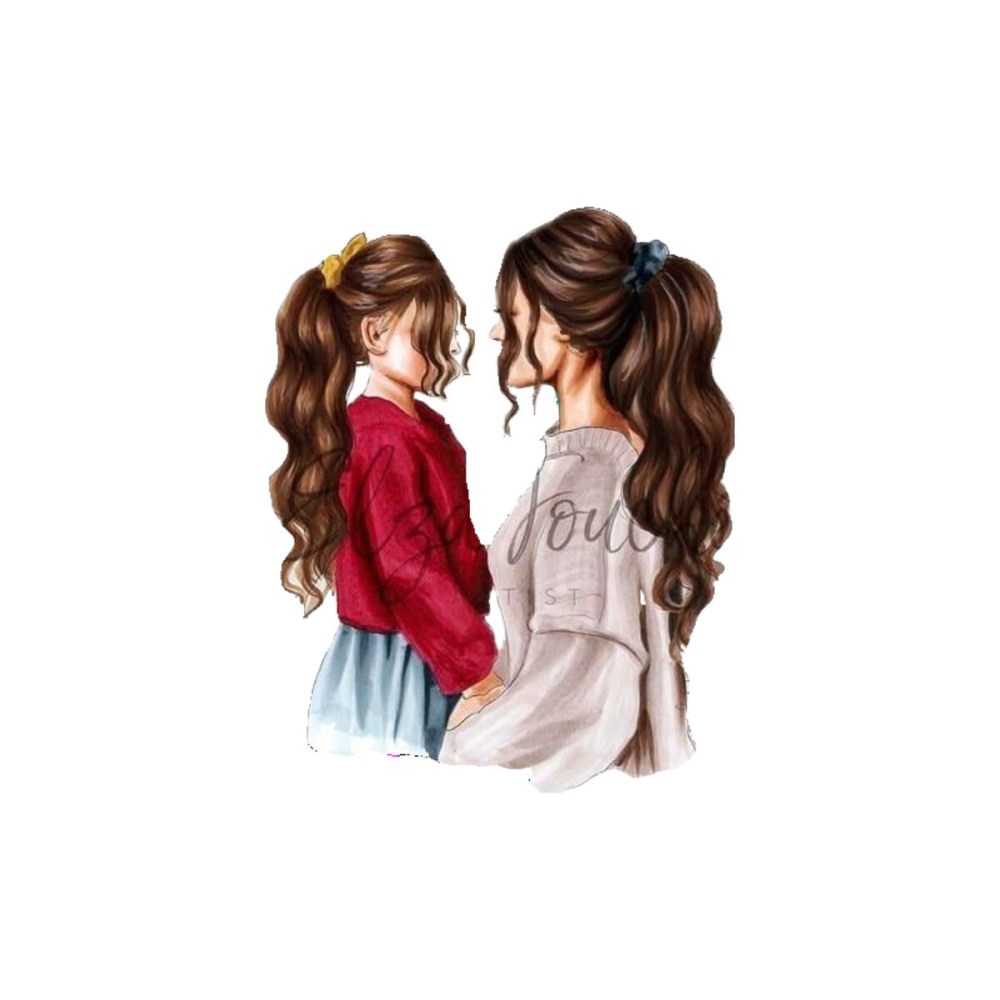 Cartoon Girl avec un enfant