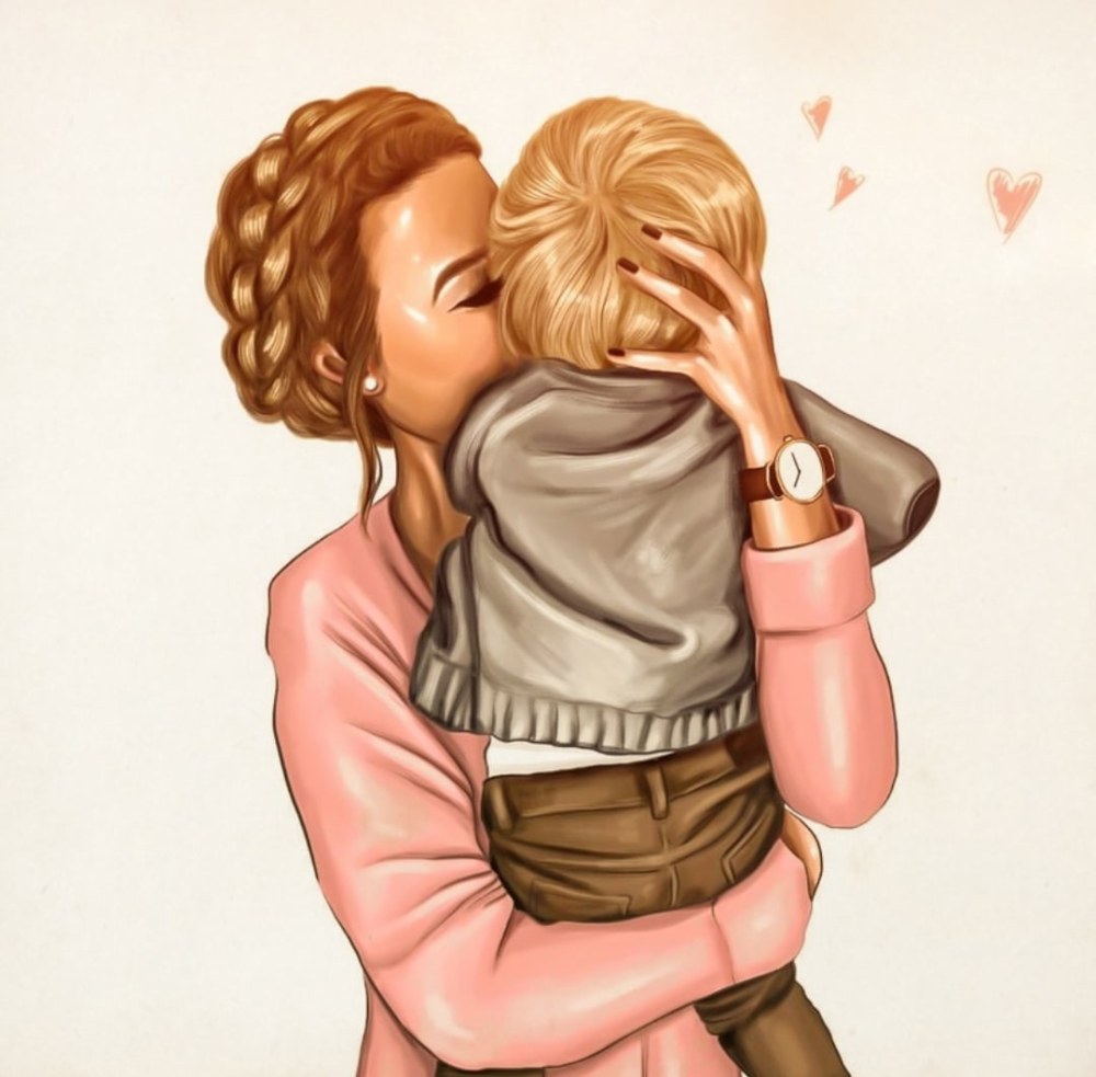 Illustrations de mode maman et enfants