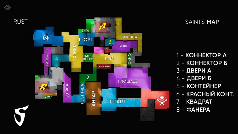 Positions sur les cartes dans Standoff 2