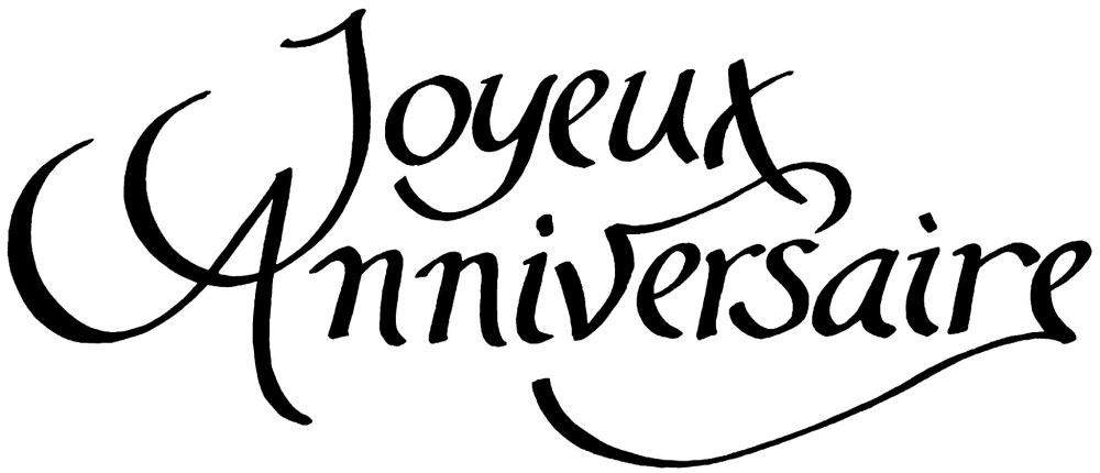 Inscription d'anniversaire en français
