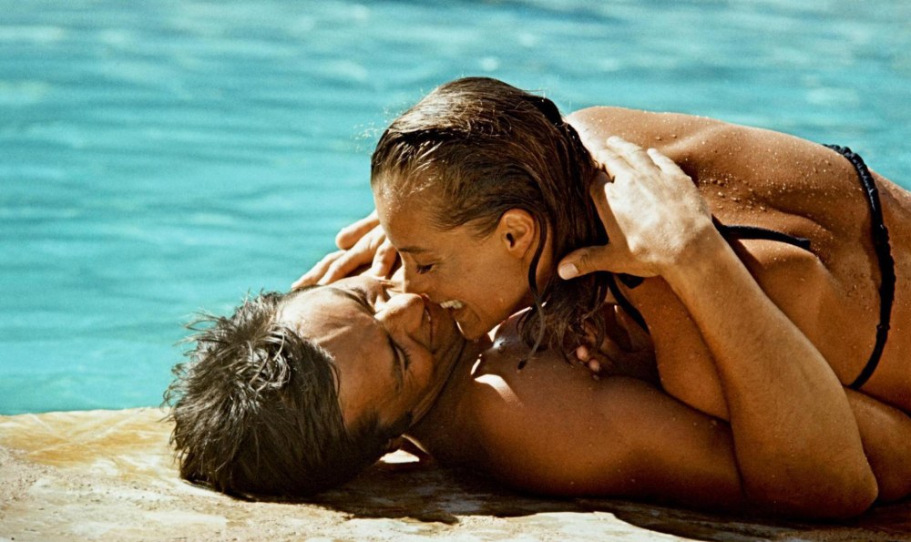Romy Schneider et Alain Delon Basin