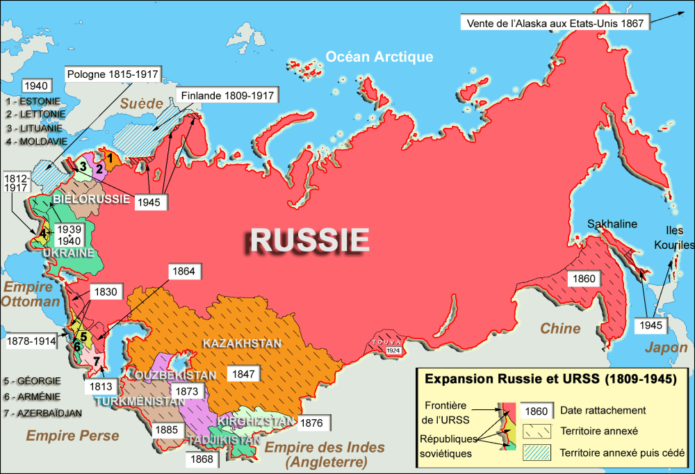 Carte de la Russie