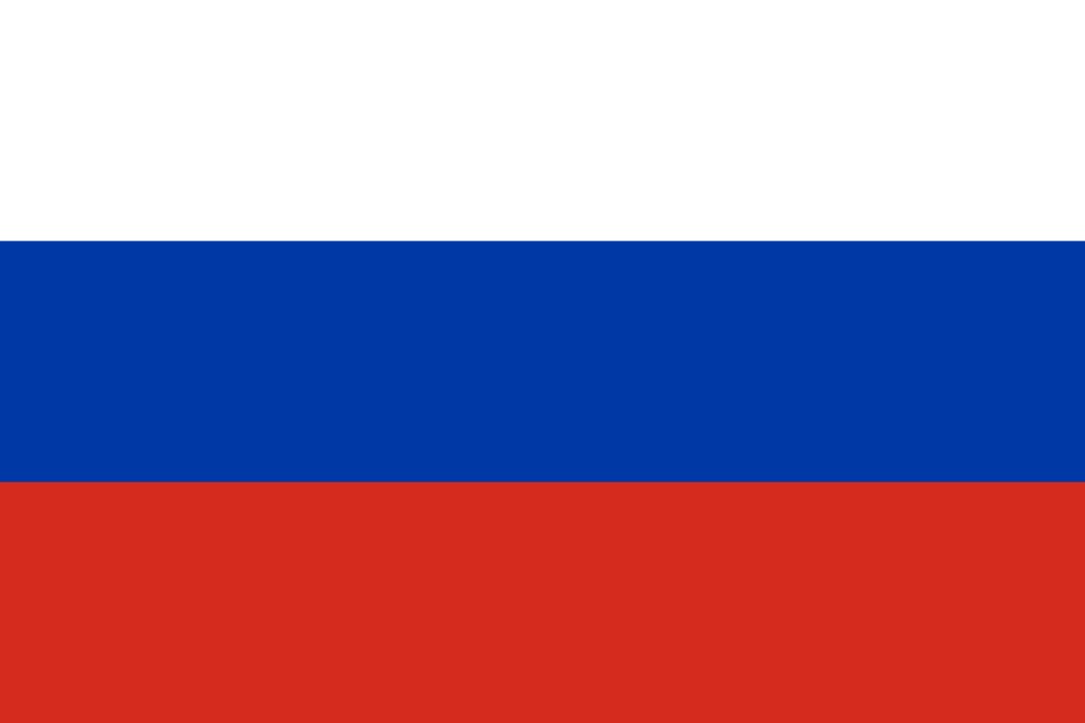 Le drapeau rouge-bleu de la Russie